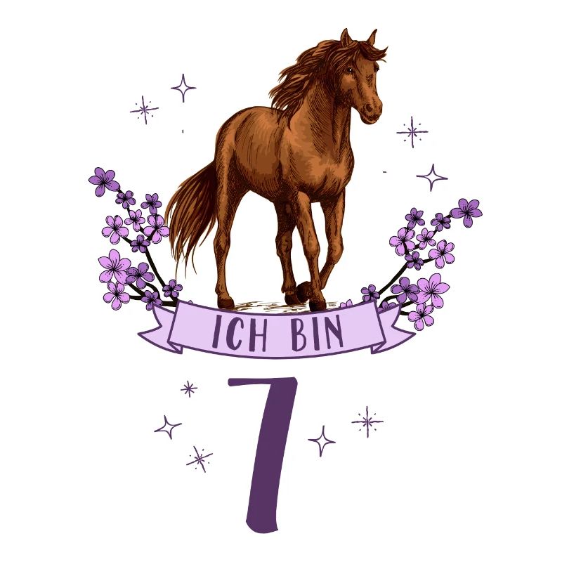 Geburtstag 7 Mädchen Pferd Reiten Stall Party 7 Ja
