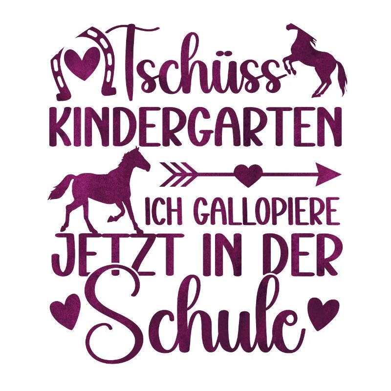 Schulkind 2024 Mädchen Pferd Einschulung 2024 Mädc