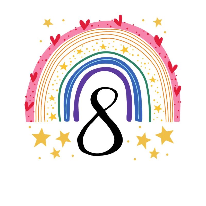 Geburtstag 8 Mädchen Regenbogen Fee Acht 8 Jahre