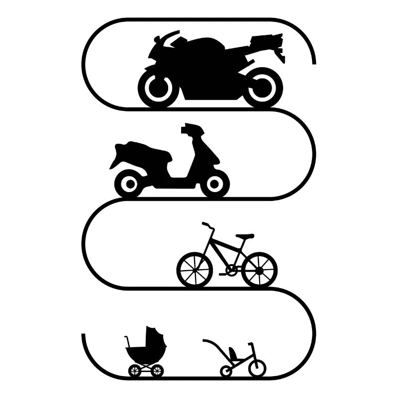 Motorradfahrer Evolution Motorrad Bike Roller
