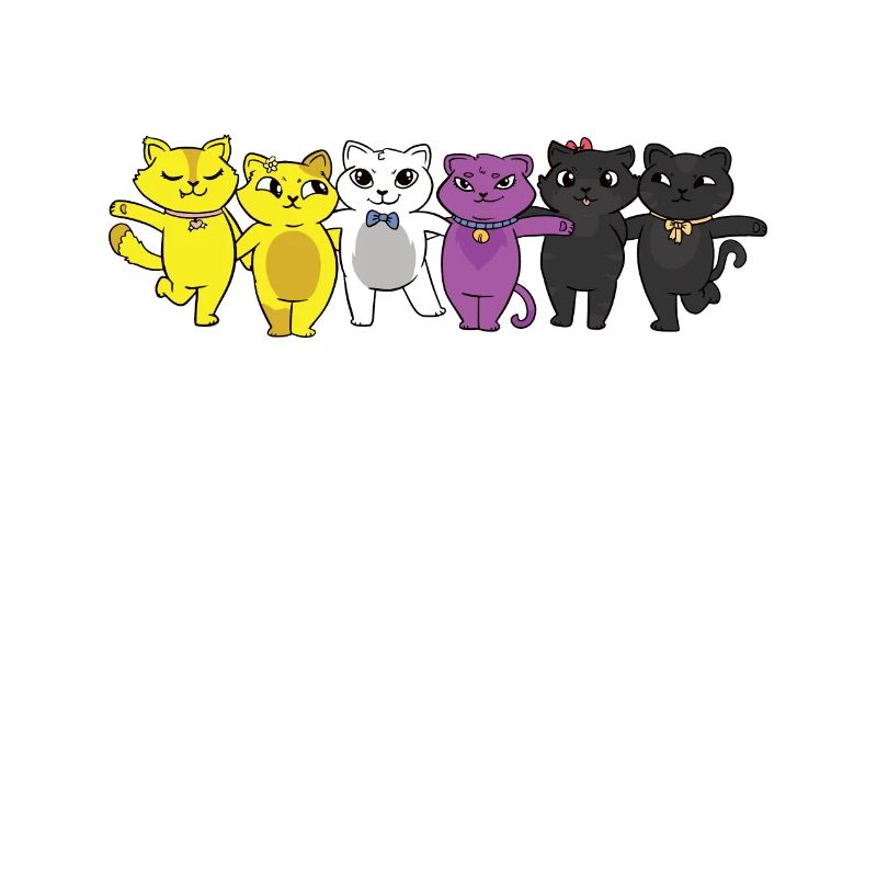 Nonbinary Flag Non Binary Pride LGBTQ Cats Purride