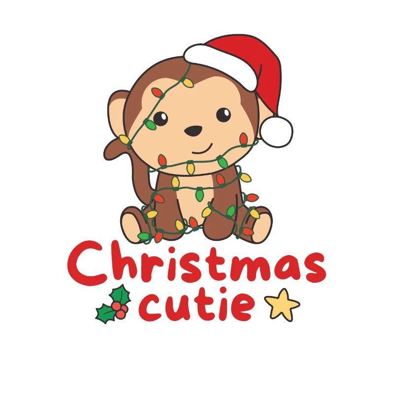Singe de Noël Singes Mignon de Noël