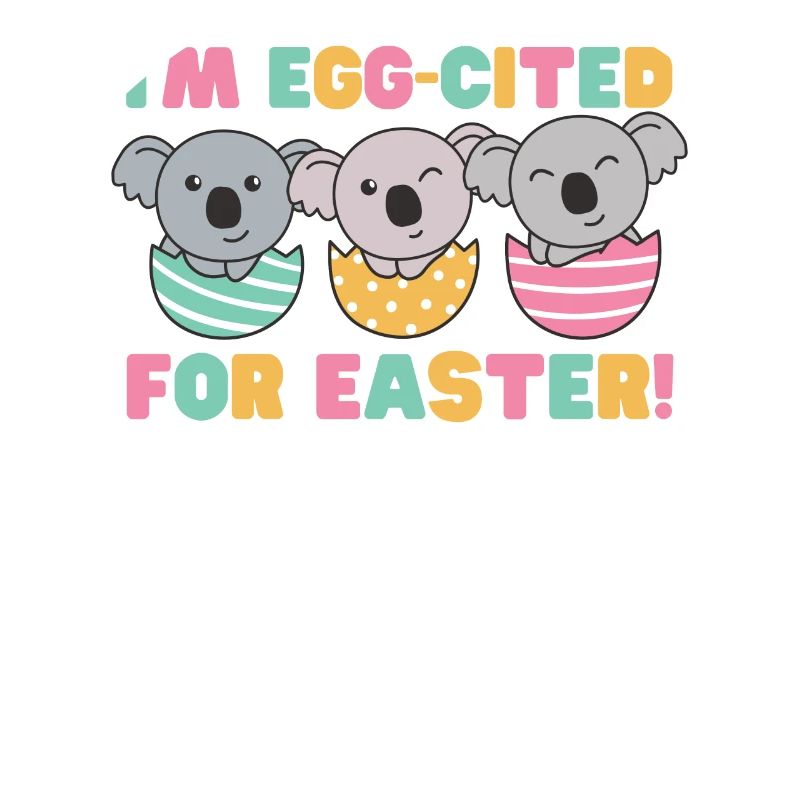 sweet koalas for Easter with Easter eggs koala