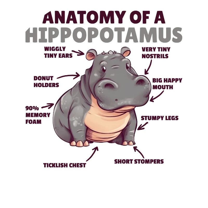 Explication de l’hippopotame doux Anatomie d’un hippopotame