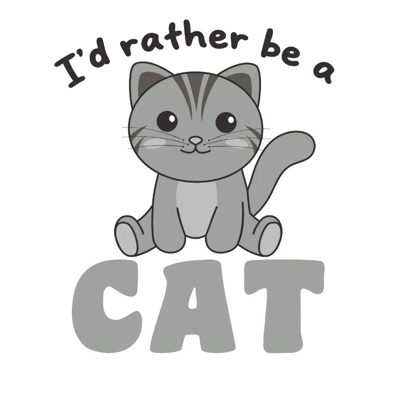 Je préfère être un chat - chat mignon