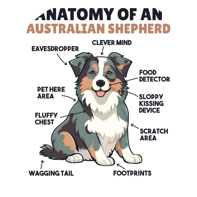 Explication du chien Anatomie d’un berger australien