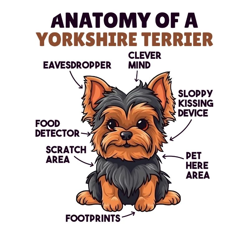 Explication du chien Anatomie d’un Yorkshire Terrier