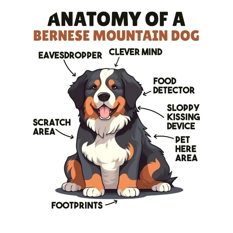 Explication du chien Anatomie d’un bouvier bernois