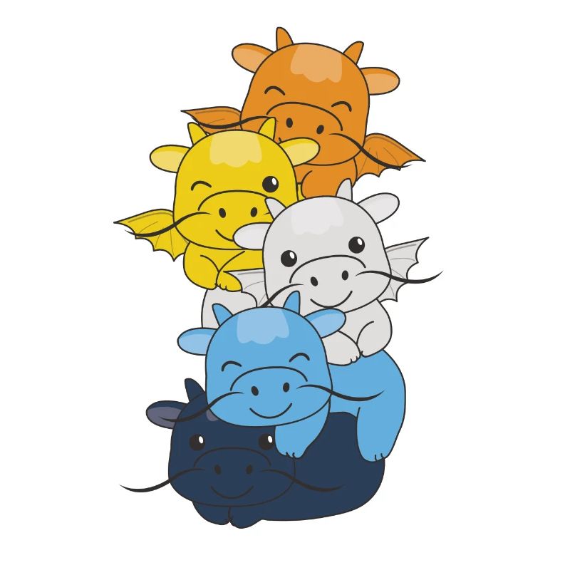 Aroace Flag Pride LGBTQ Mignon Dragon Stack
