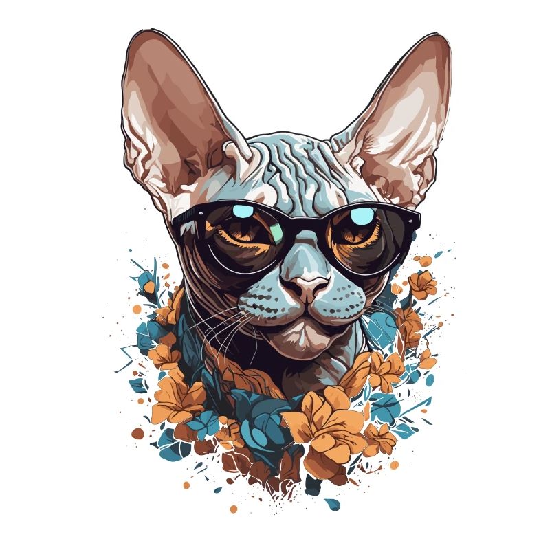 Design élégant de chat Sphinx pour l’amour du chat