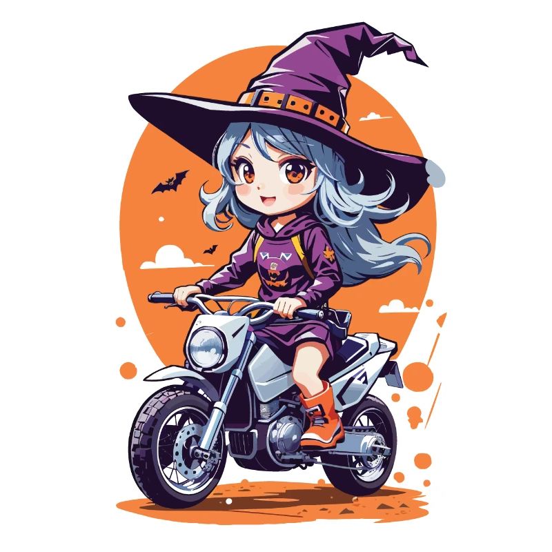 Anime Witch Biker Halloween Special