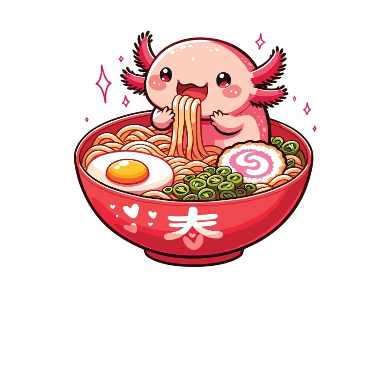 But first ramen sweet axolotl eats ramen