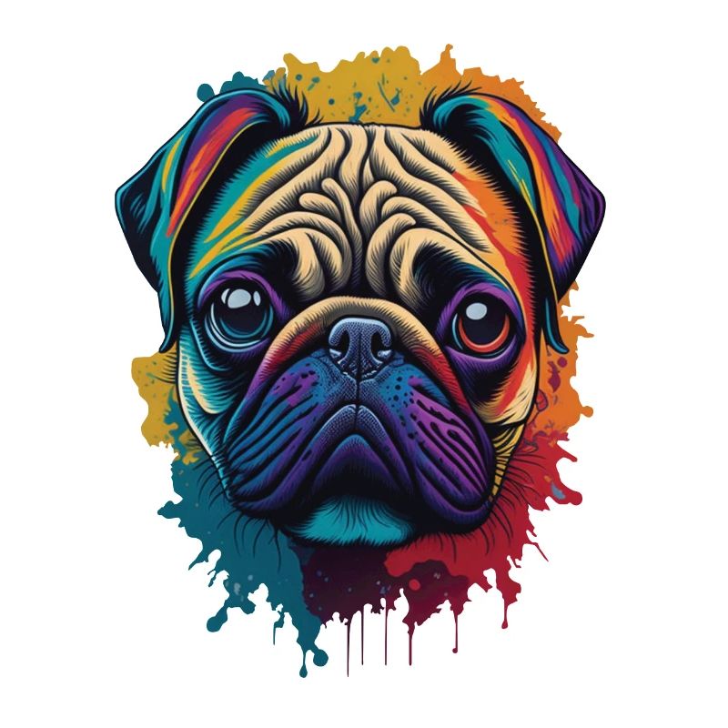 Mops Hund Kunst Ästhetik Design