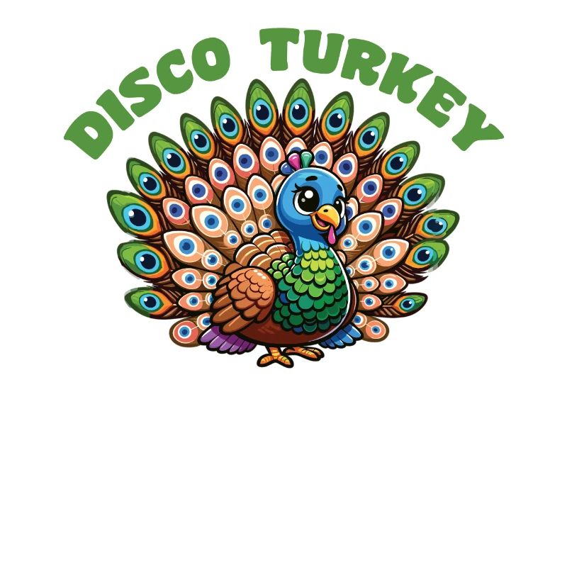 Thanksgiving turkey dressed as a peacock disco