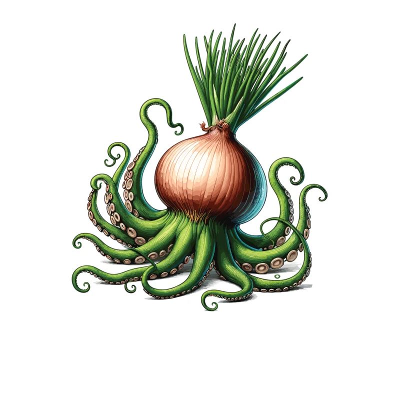 Pieuvre à l’oignon drôle d’animal à base de légumes