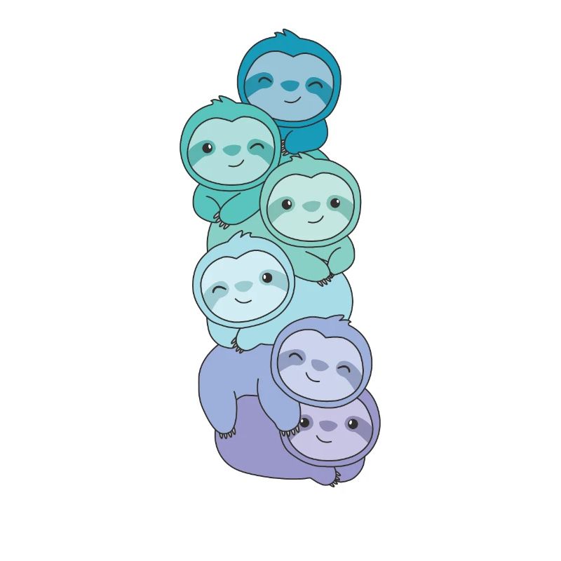 Neptunic Flag Pride LGBTQ Cute Sloth Stack