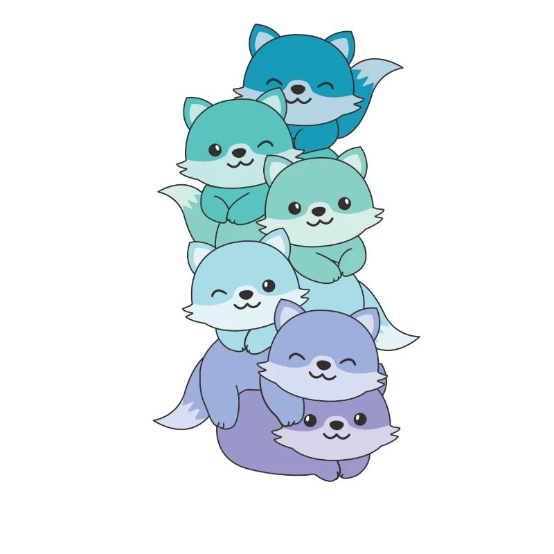 Neptunic Flag Pride LGBTQ Cute Fox Stack