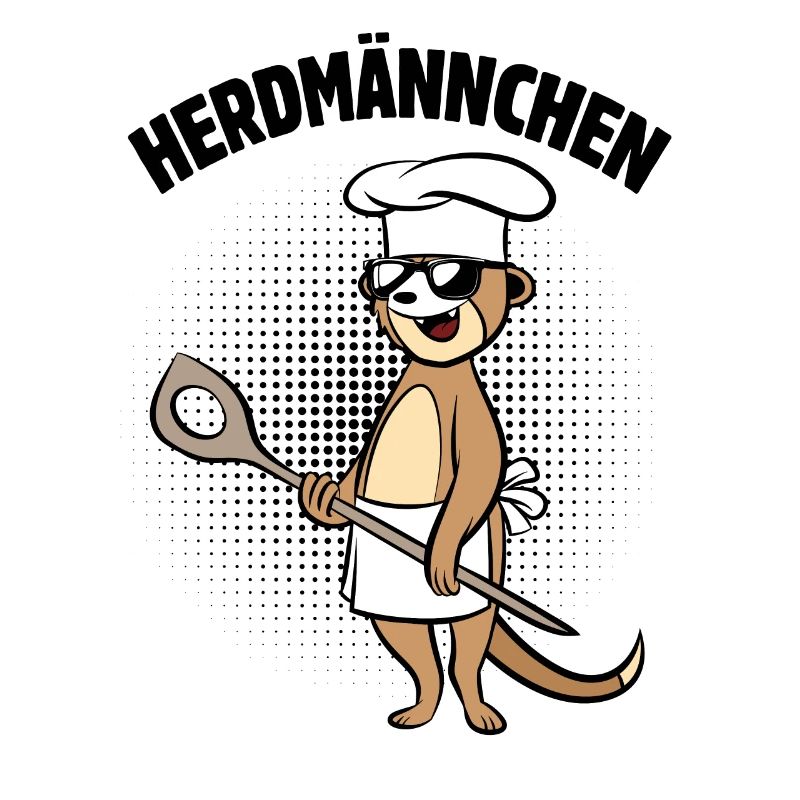 Herdmännchen - Erdmännchen mit Kochlöffel