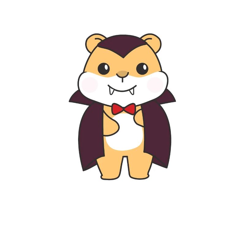 Hamster Joyeux Halloween Costume de vampire mignon