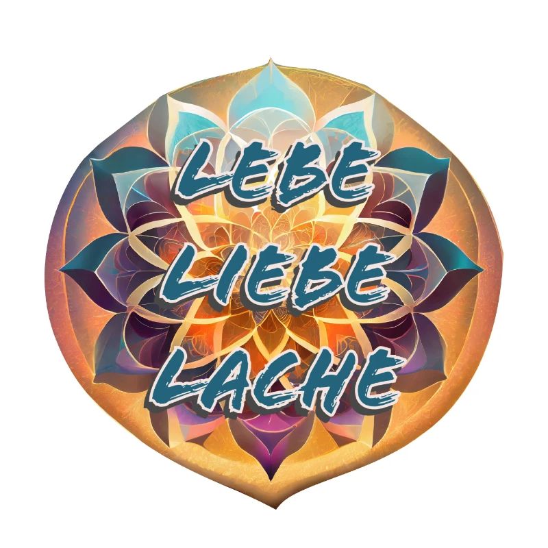 Blume des Lebens Lebe Liebe Lache