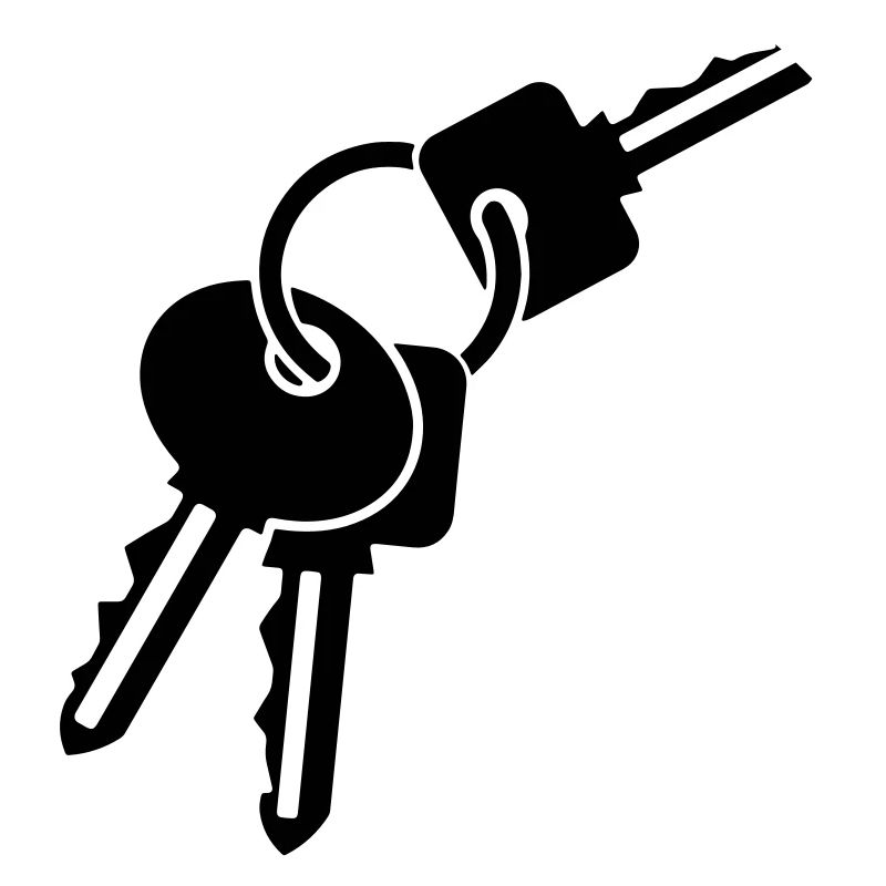 Keychain - three keys - gift idea