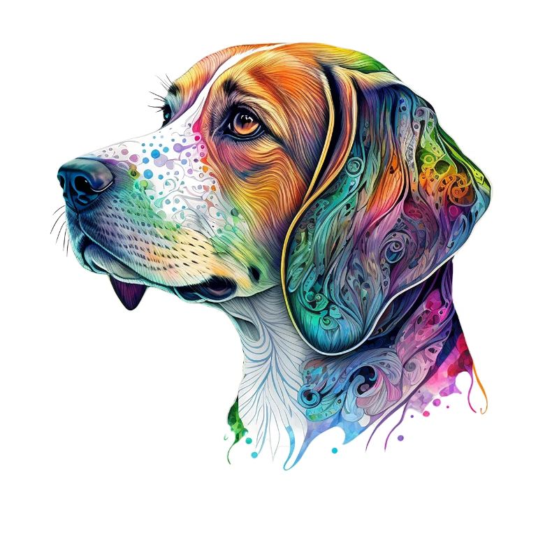 Motif de chien Beagle