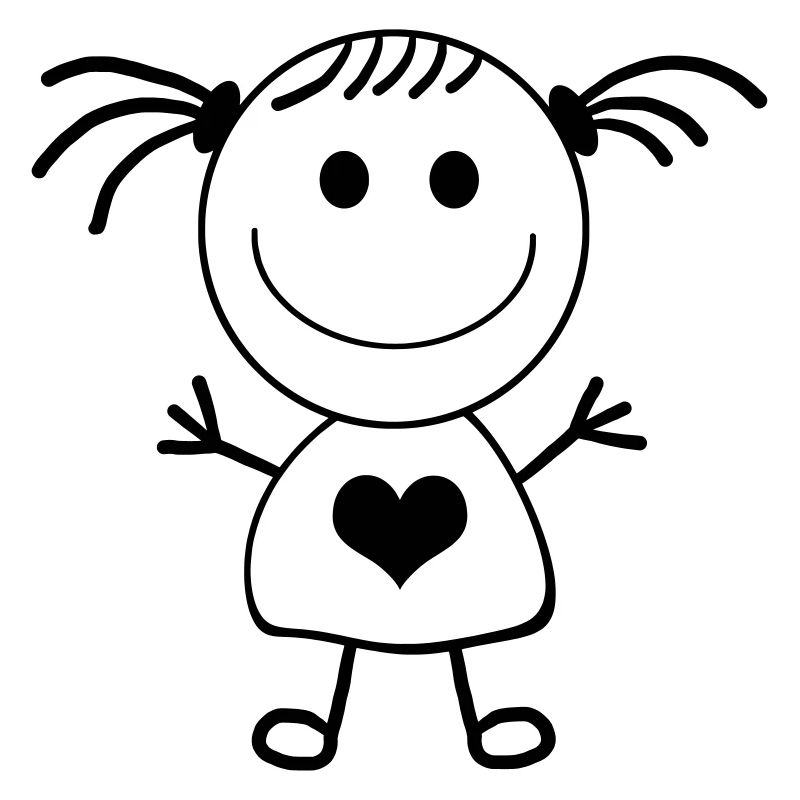 Mädchen Strichmännchen