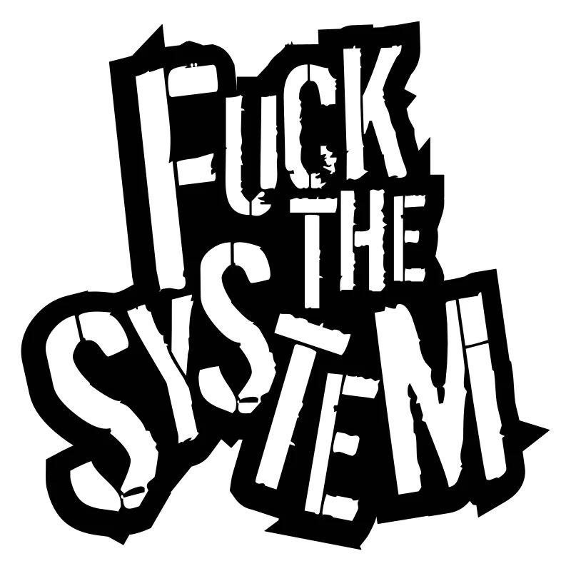 contour plan texte rebelle baiser le logo du système