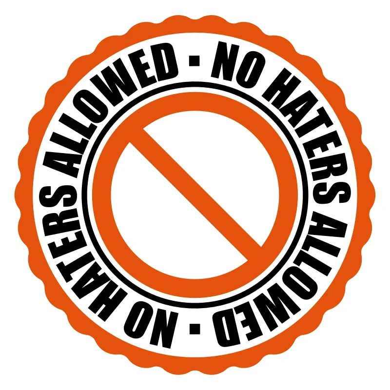 no haters allowed interdit signe signe cachet