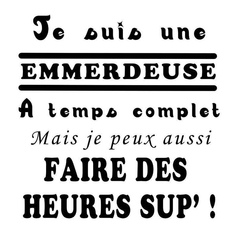 JE SUIS UNE EMMERDEUSE