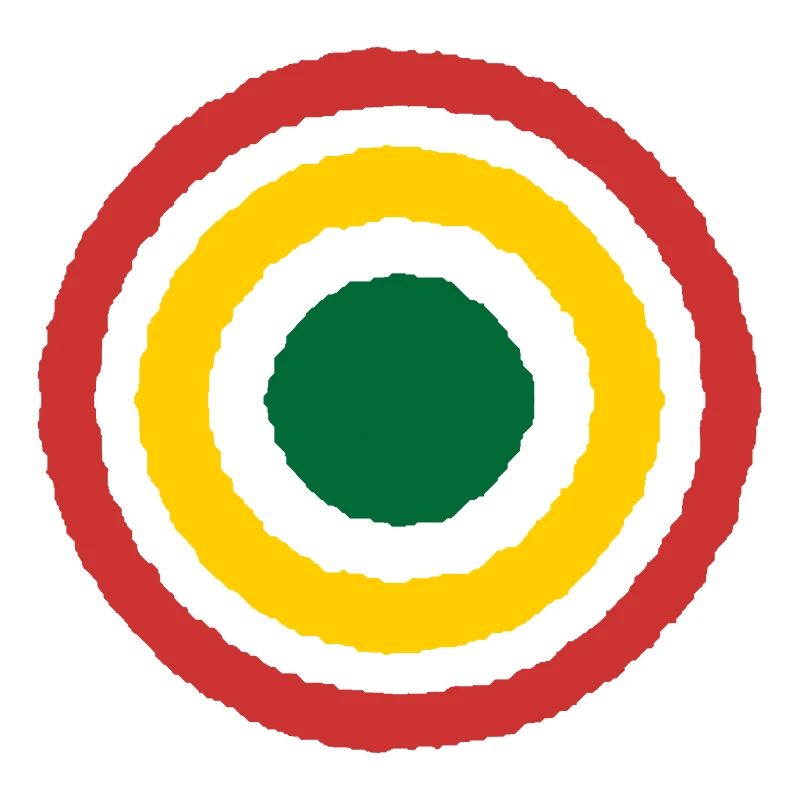 Abstract Concentric Reggae Circle Design