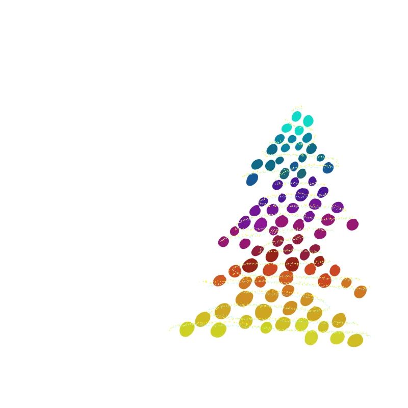 Regenbogen Neon-Weihnachtsbaum – Dots & Lights