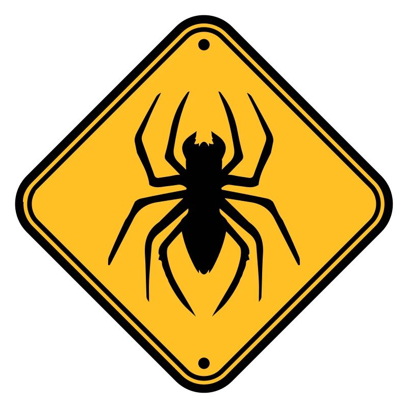 shield warning caution hazard caution zone spider