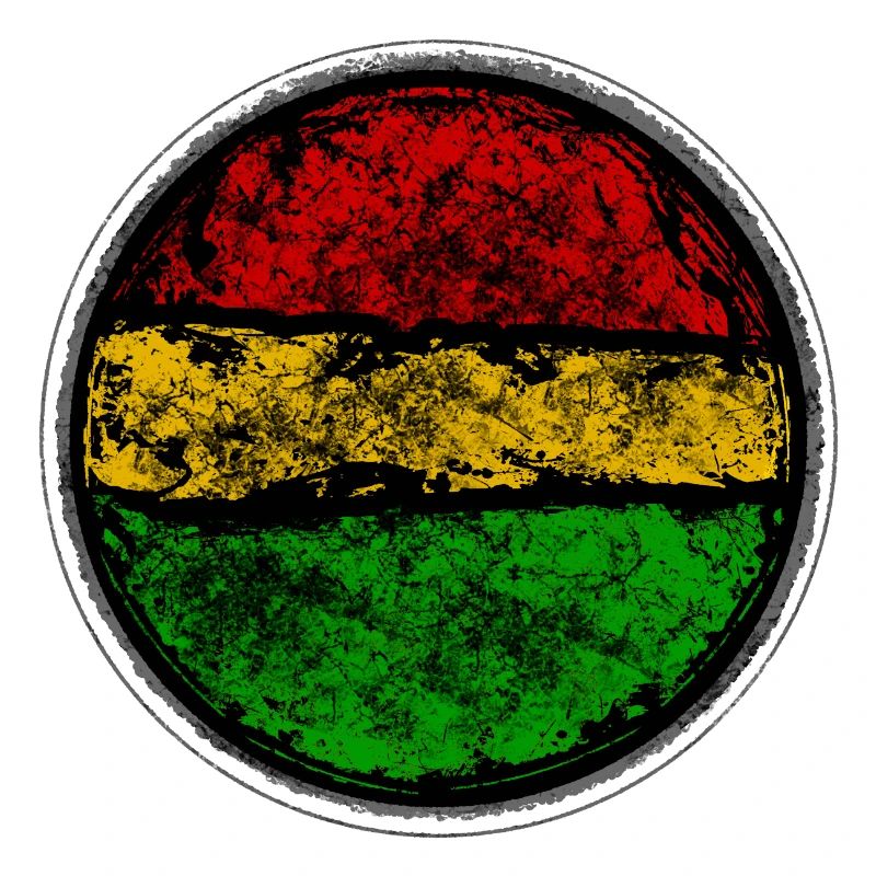 Conception abstraite de drapeau reggae rétro