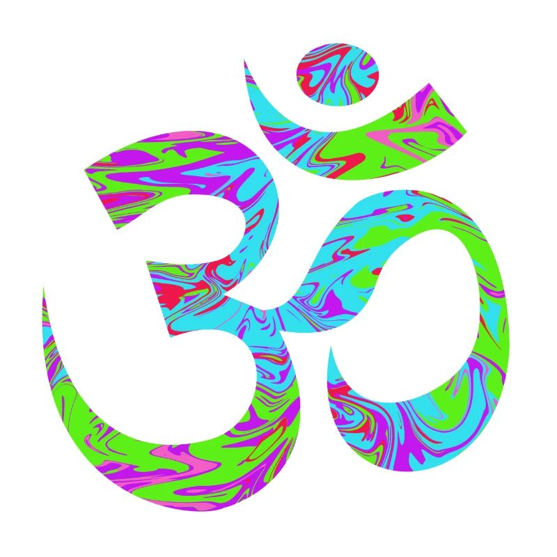 Om - Aum psychedelic green