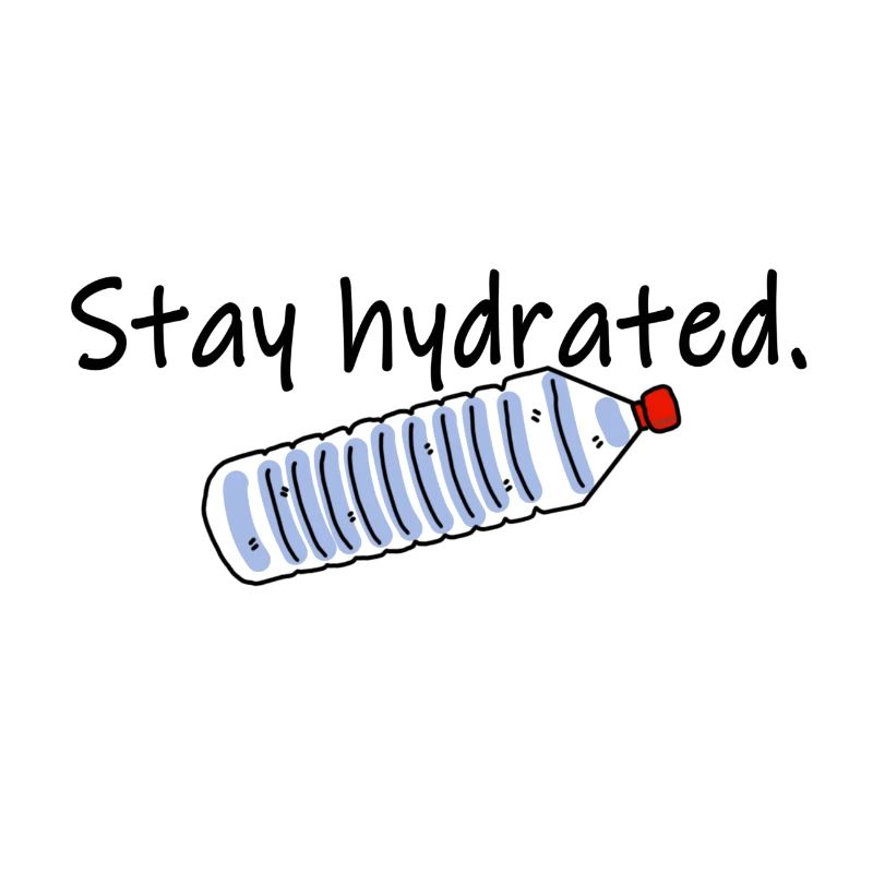 "Restez hydraté" empreinte