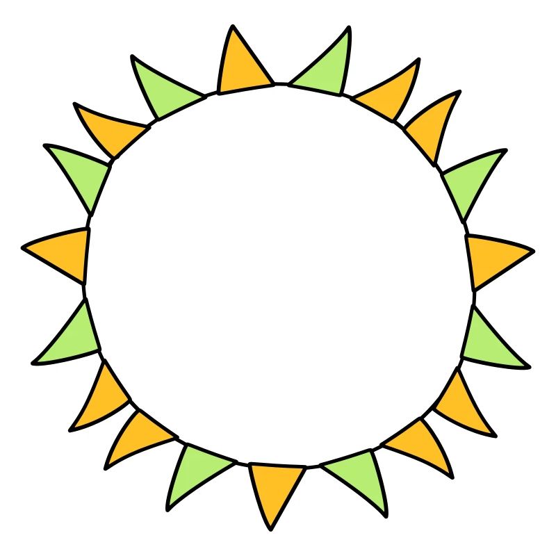colorful garland circle ring round frame party dekora