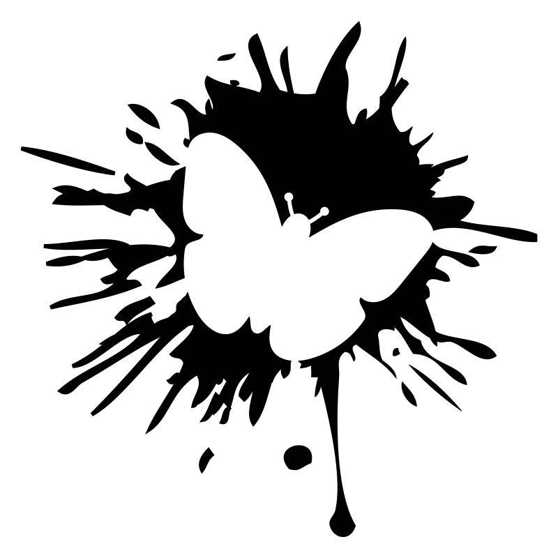 papillon couleur graffiti blob splatter couleur