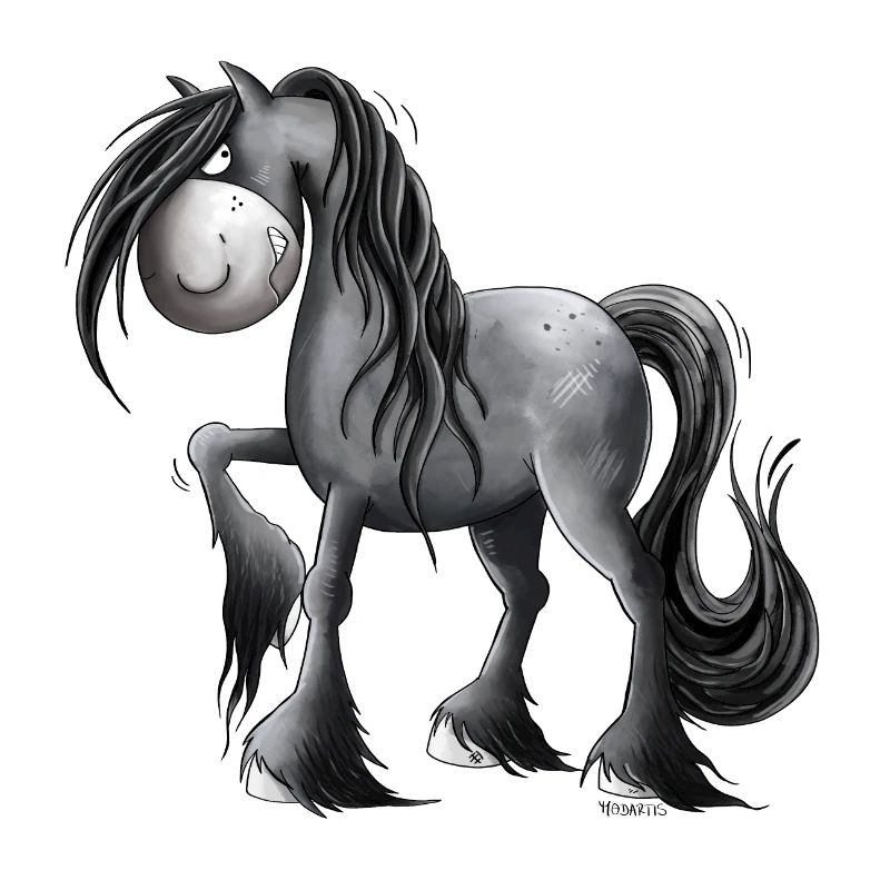 Cheval Grumpy I Bande Dessinée Pour Cavalier