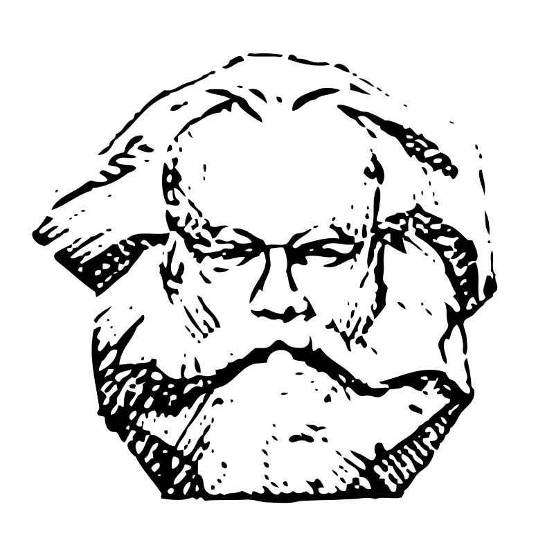 Karl Marx | Abstract Distressed Face Design