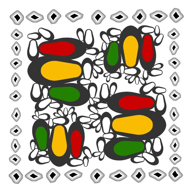 Abstract Colored Pattern on Black