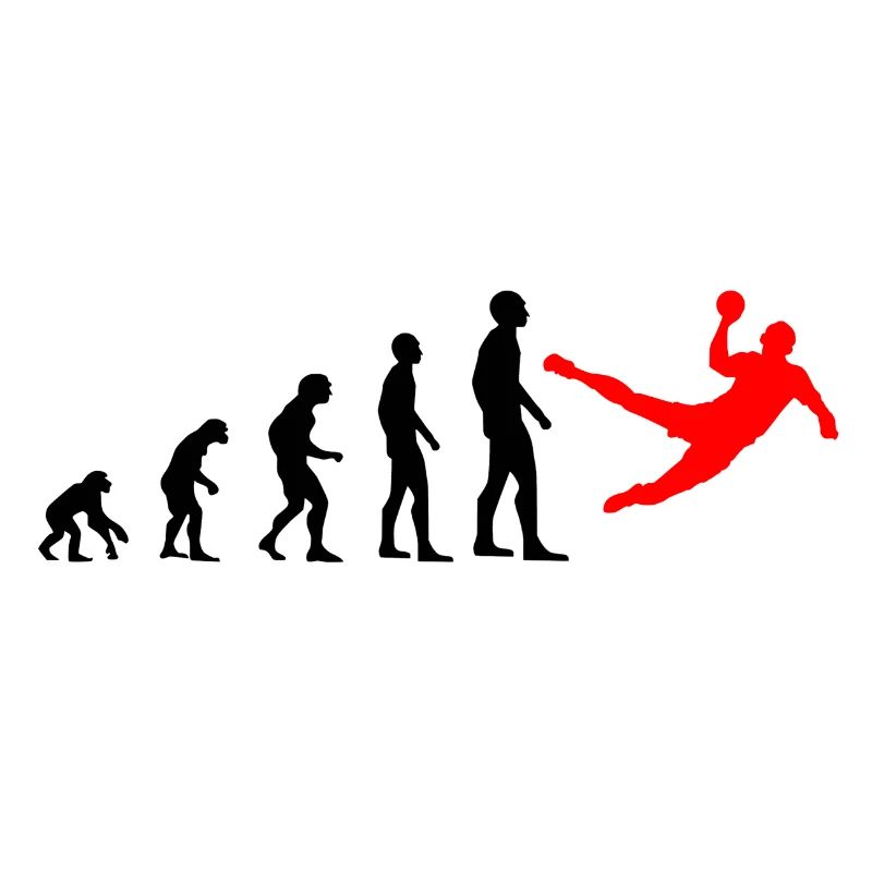 Evolution Handball Shirt Idee Geschenk Schwarz Rot