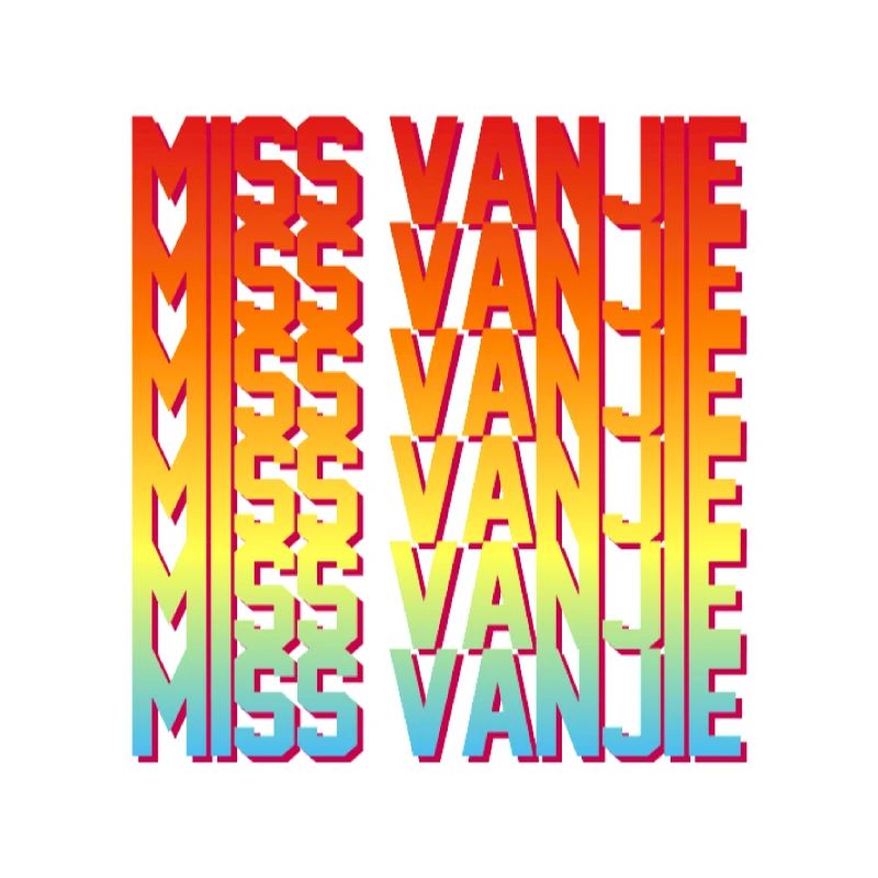 Fräulein Vanjie! Meme Regenbogenfarbe Text