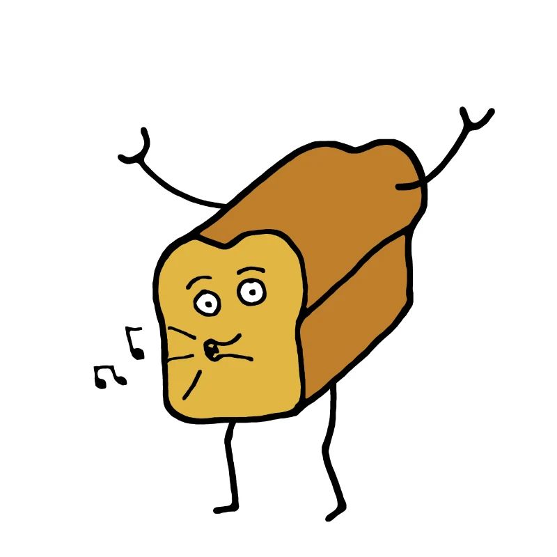 Dancing toasted bread bread funny cartoon