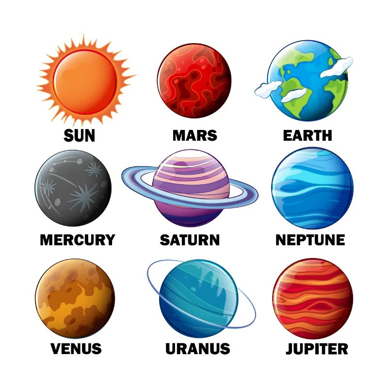 Planet type cosmos astronomy space rocket