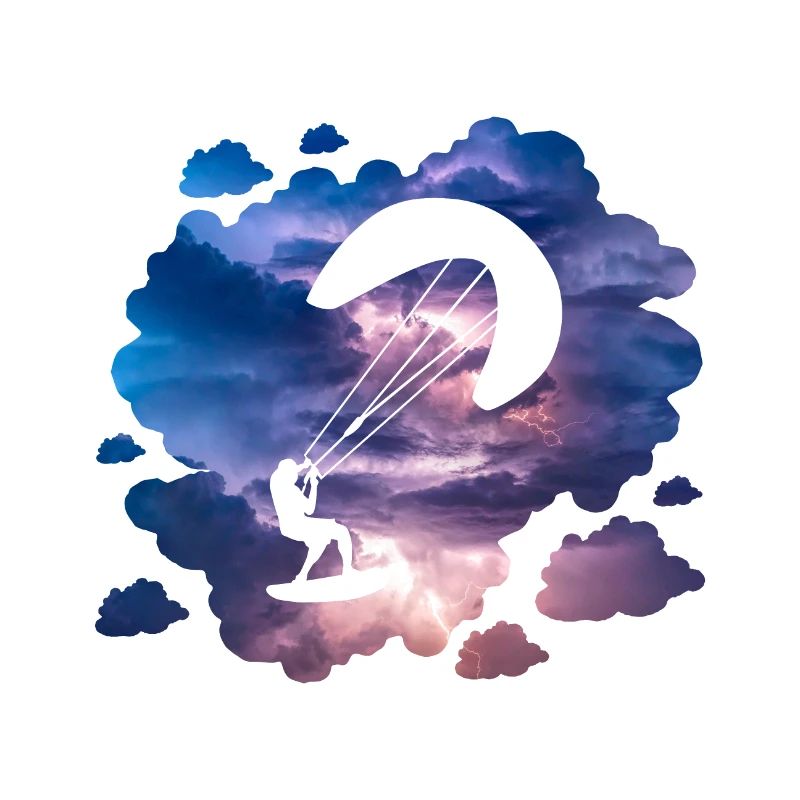 Double Exposure Kite Surfing Abenteuer Geschenk