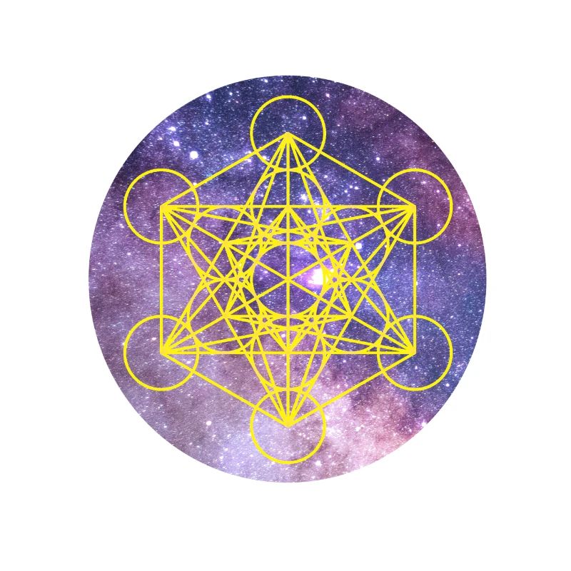 Metatron Cube on a space background