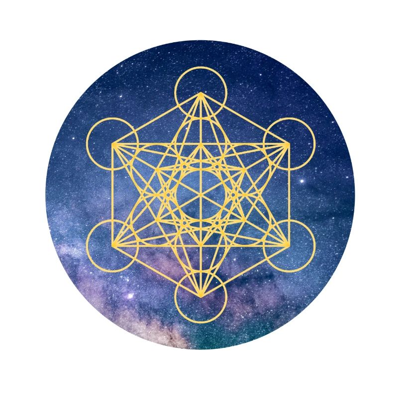 Metatron Cube on space background