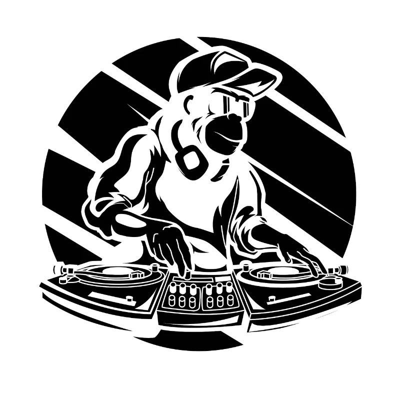 Cool Monkey Baboon Popo Pavianpopo Gorilla DJ