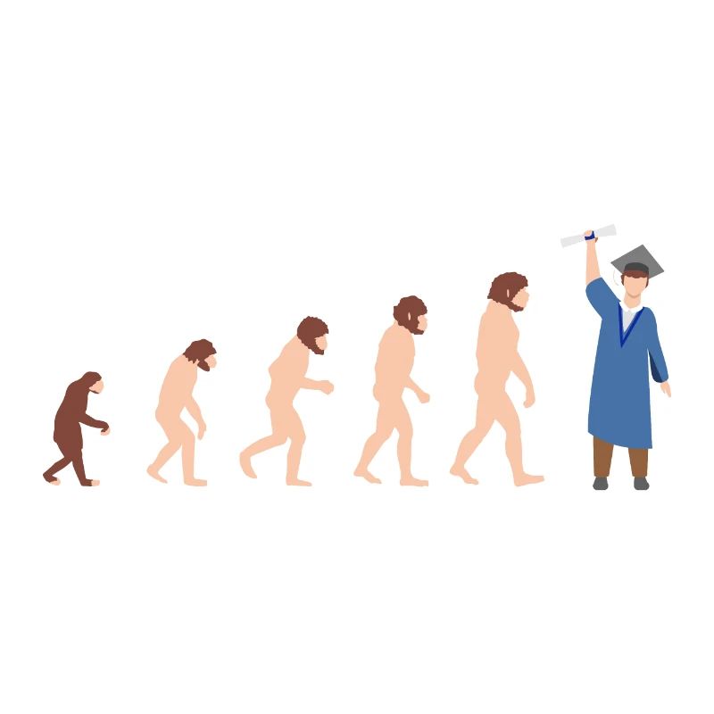 Evolution Abschluss Absolventen Bachelor Geschenk